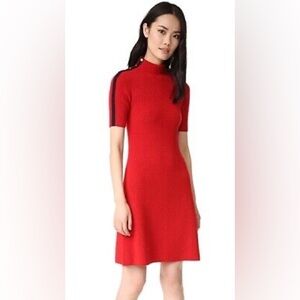 TORY BURCH Sardy Ribbed Merino Wool Sweater Dress  Size Small